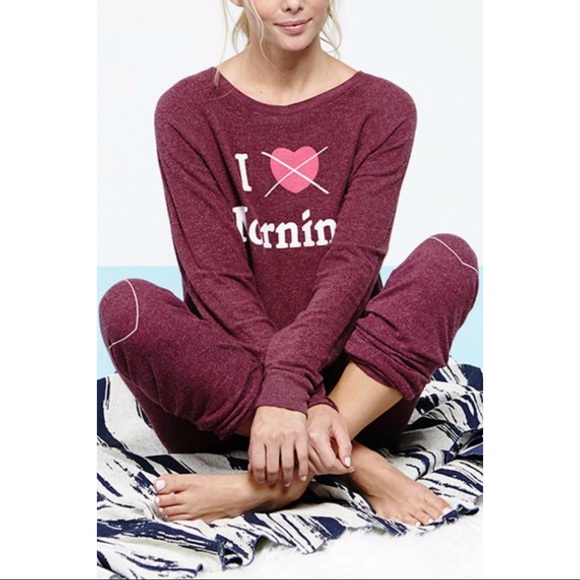 JUNK FOOD | I Hate Mornings Lounge Fleece Sweater - Picture 4 of 9